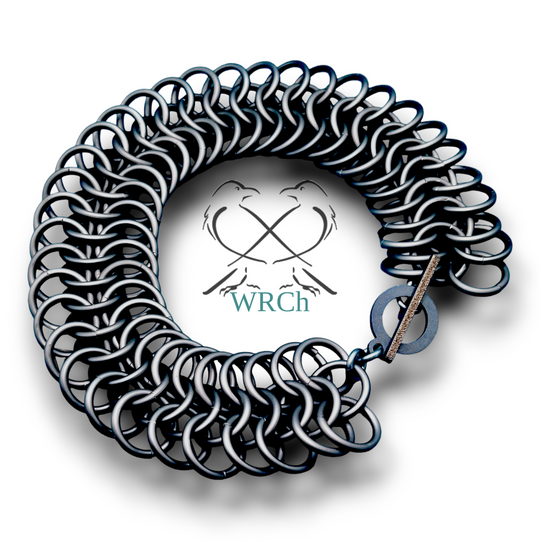 Chainmail Bracelet Monochromatic Matte Dark Grey