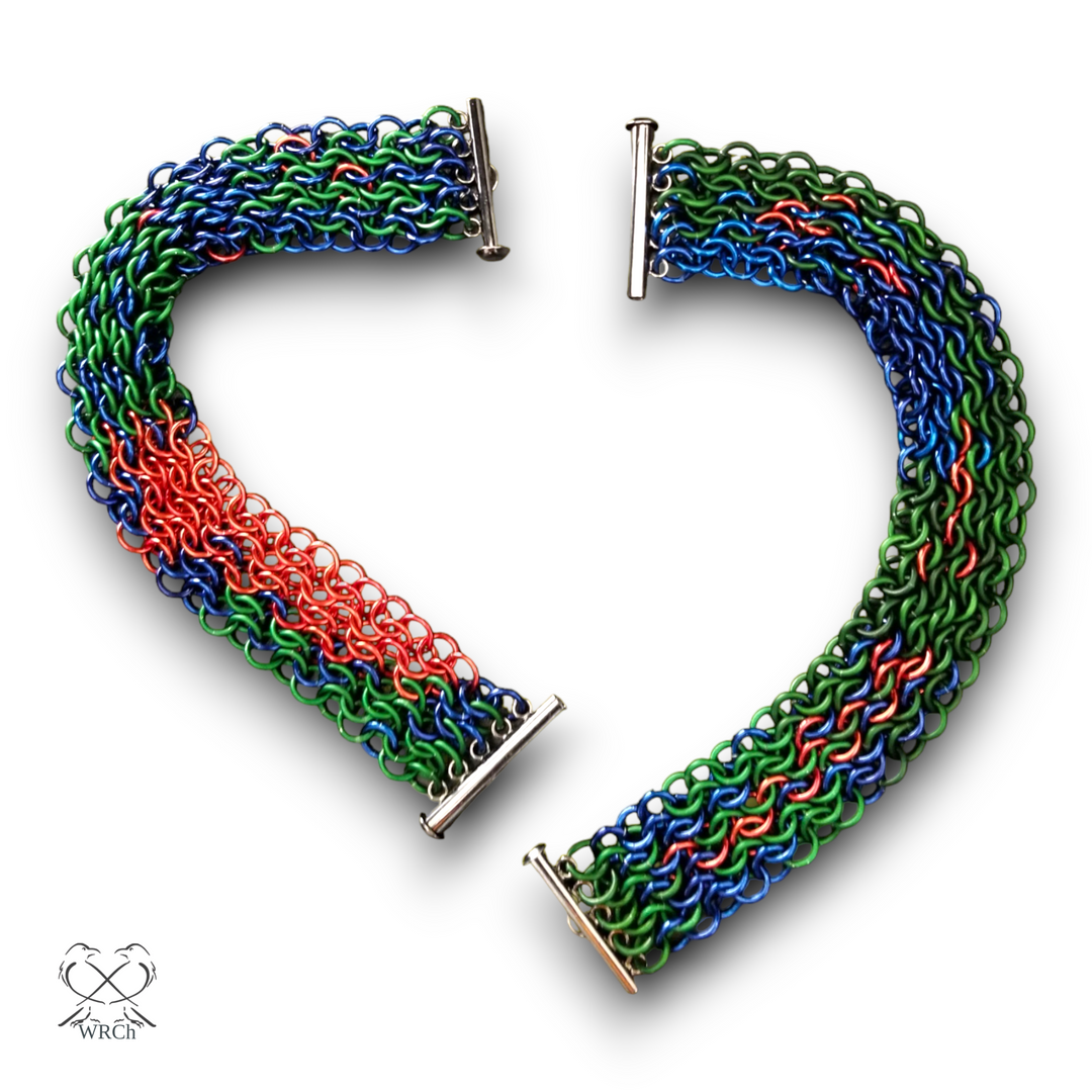 Magnetic Clasp Colorful Chainmail Bracelet
